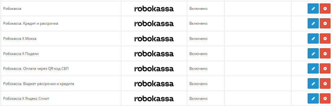 Рассрочка Robokassa